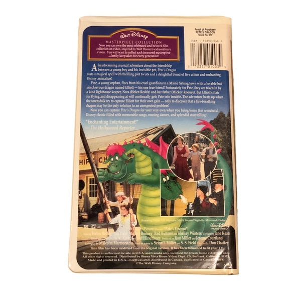 Walt Disney Pete’s Dragon VHS Masterpiece Collection 1990s - Picture 2 of 5